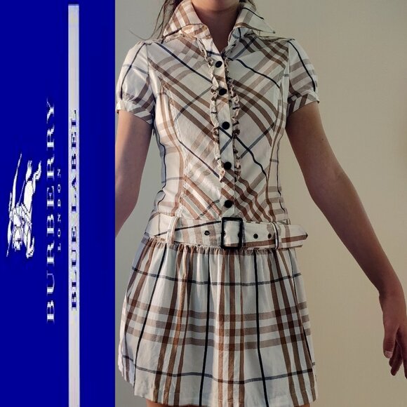 Burberry Dresses & Skirts - Burberry Checked Cotton Dress